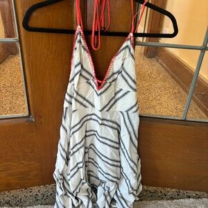 Urban Outfitters Ecote Summer Dress (orange/beige/black) Size: 4